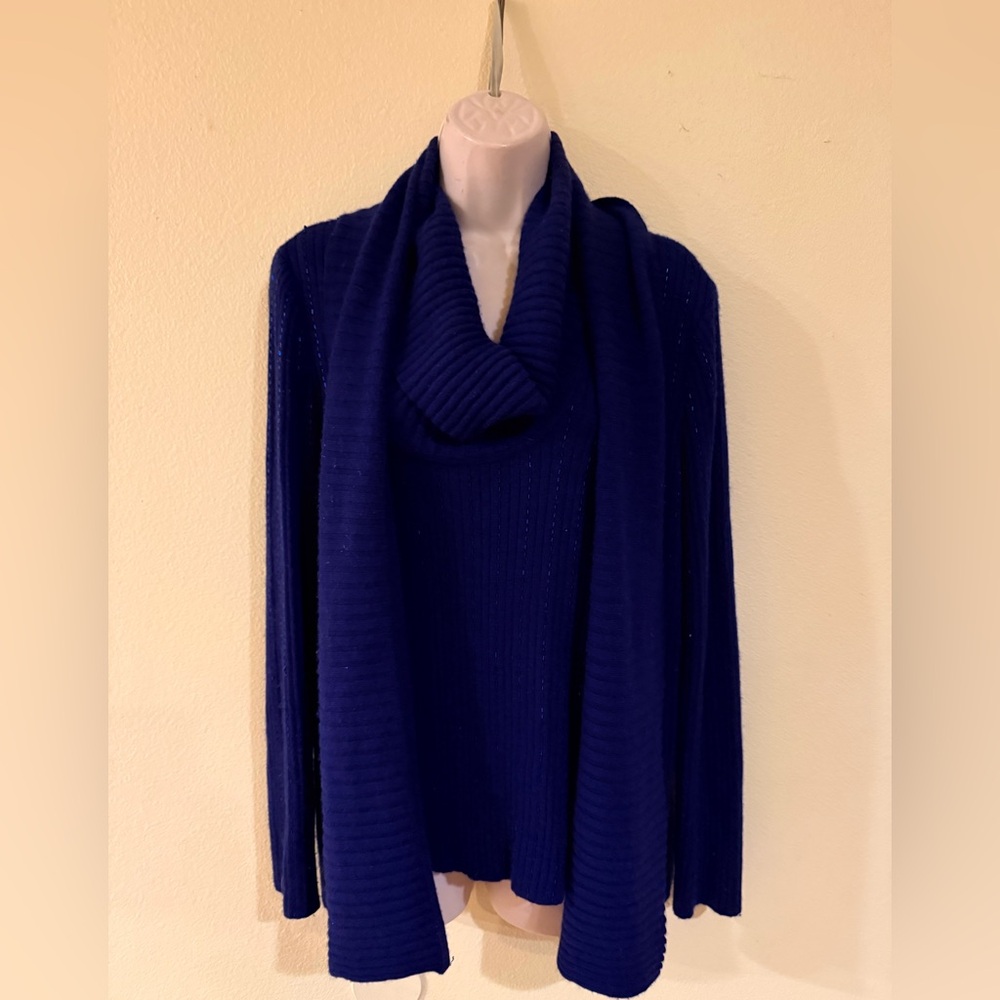 St. John Sport gorgeous cashmere sweater set shawl collar beaded size medium